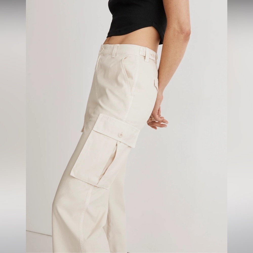 Madewell Garment-Dyed Low-Slung Straight Cargo Pants Size 24 - Picture 4 of 16